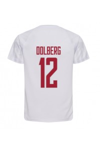 Fotbalové Dres Dánsko Kasper Dolberg #12 Venkovní Oblečení MS 2022 Krátký Rukáv